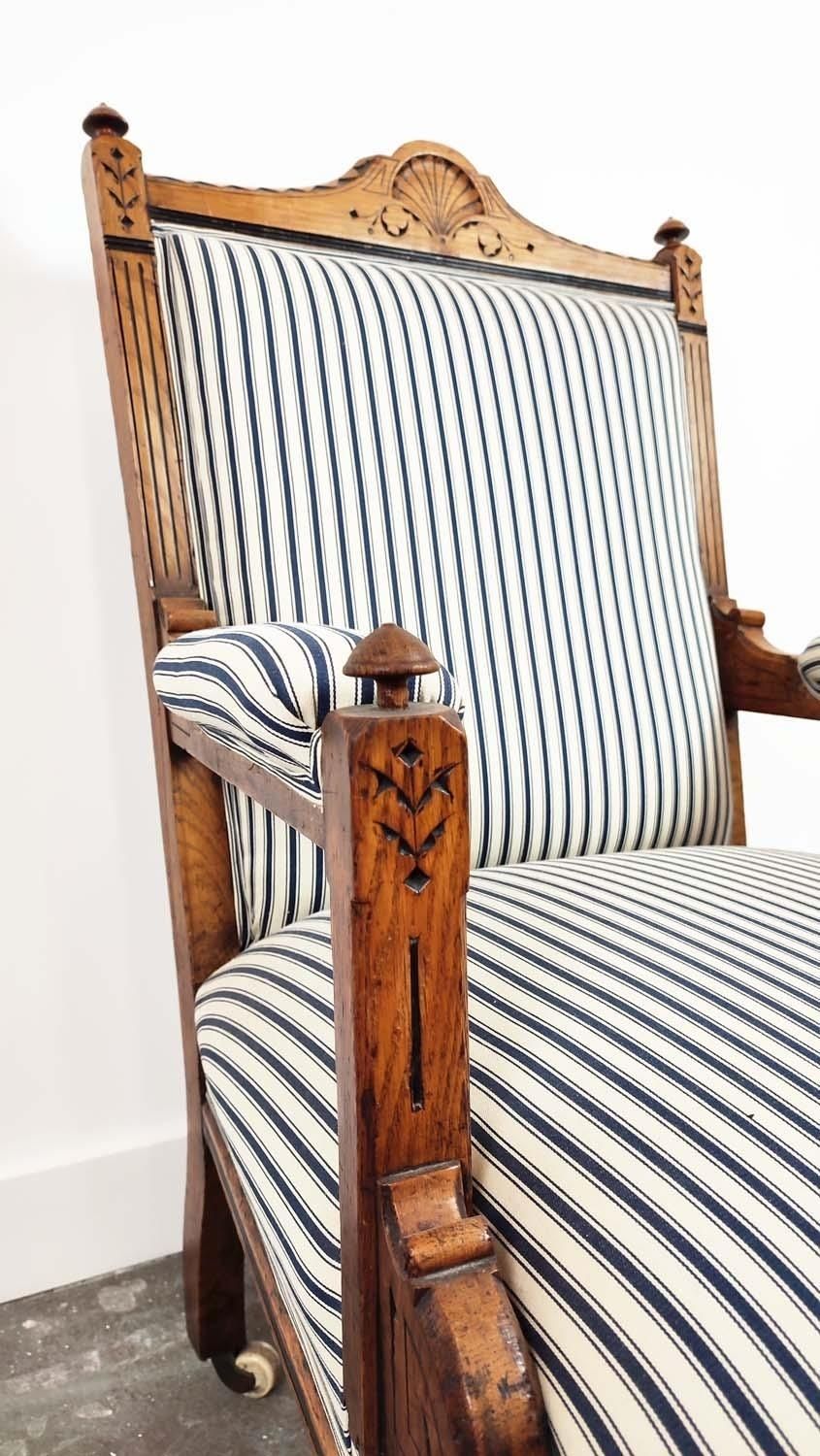 Aesthetic Armchair, Victorian Oak And Ebonised, Circa 1870 photo furniture
