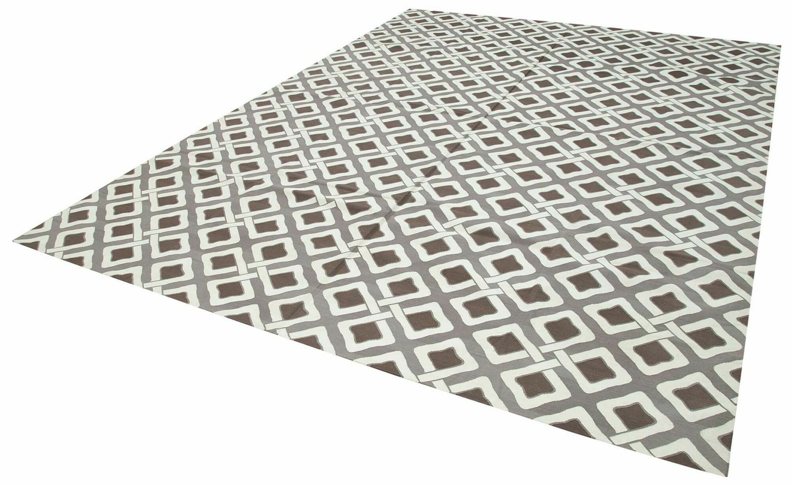 9x12 Brown Dhurrie Rug, Late 20th Century photo for sale