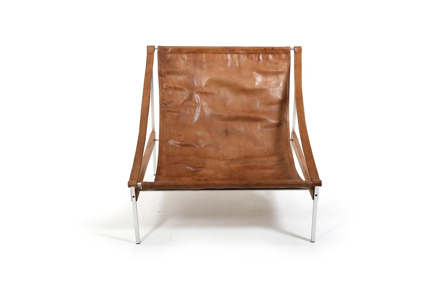 Grand Leather Lounge Chair 'Bequem' By Stig Poulsson C.1970 photo furniture