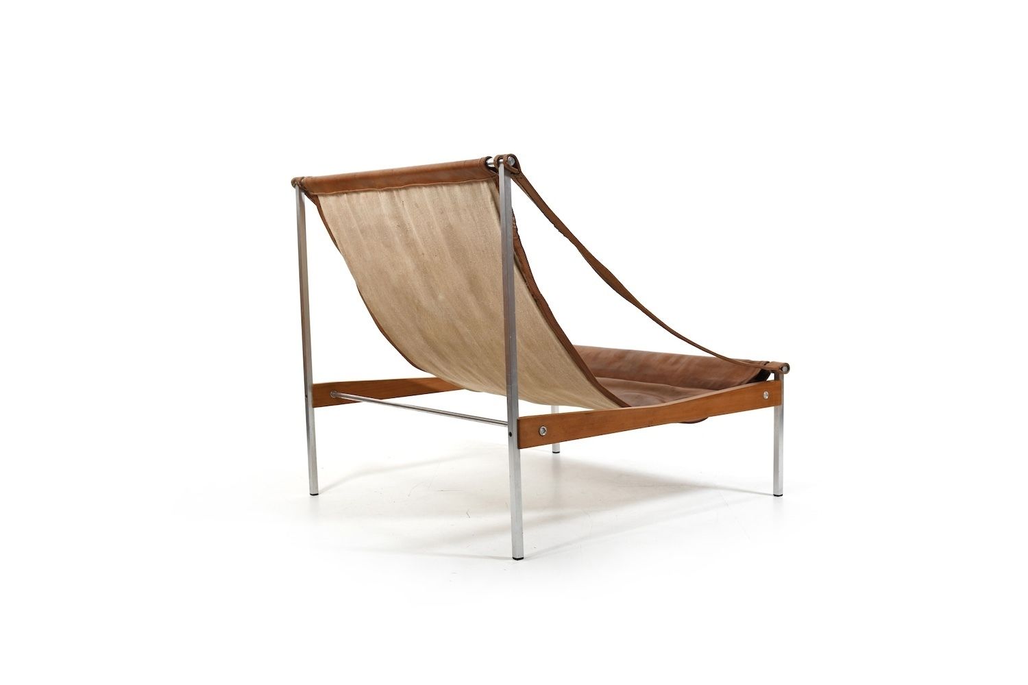 Grand Leather Lounge Chair 'Bequem' By Stig Poulsson C.1970 photo vintage