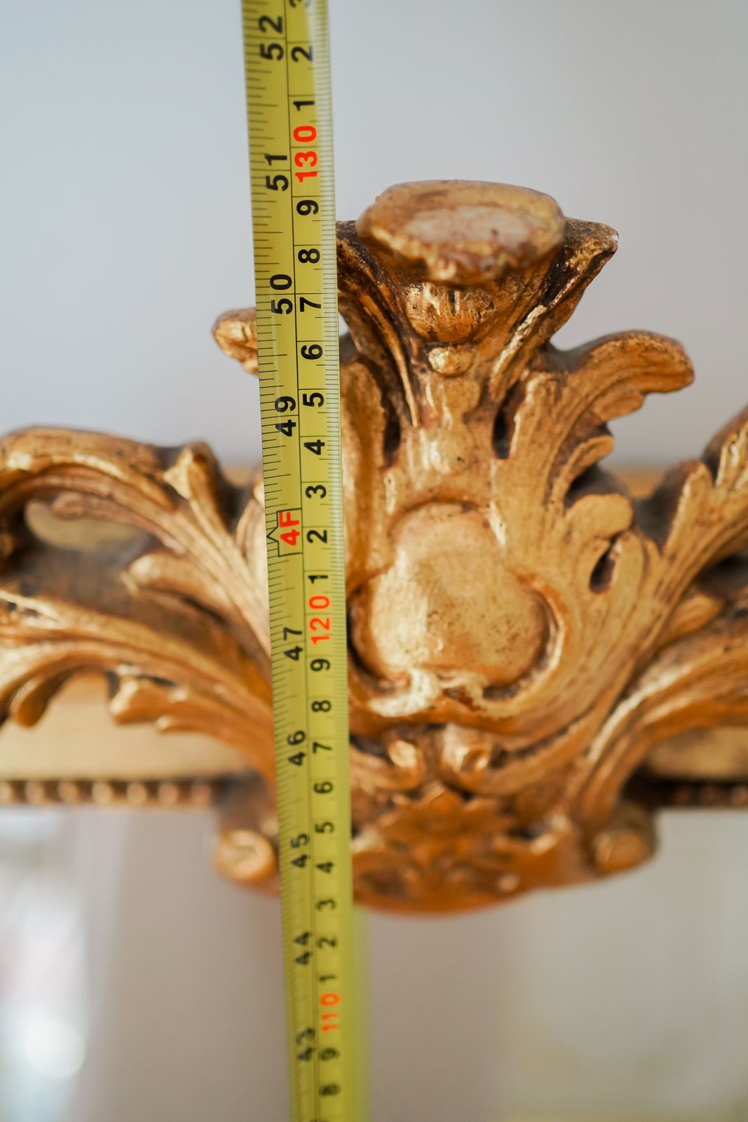 photo furniture French Antique Large Mirror Gilt Camel Crested Louis XV