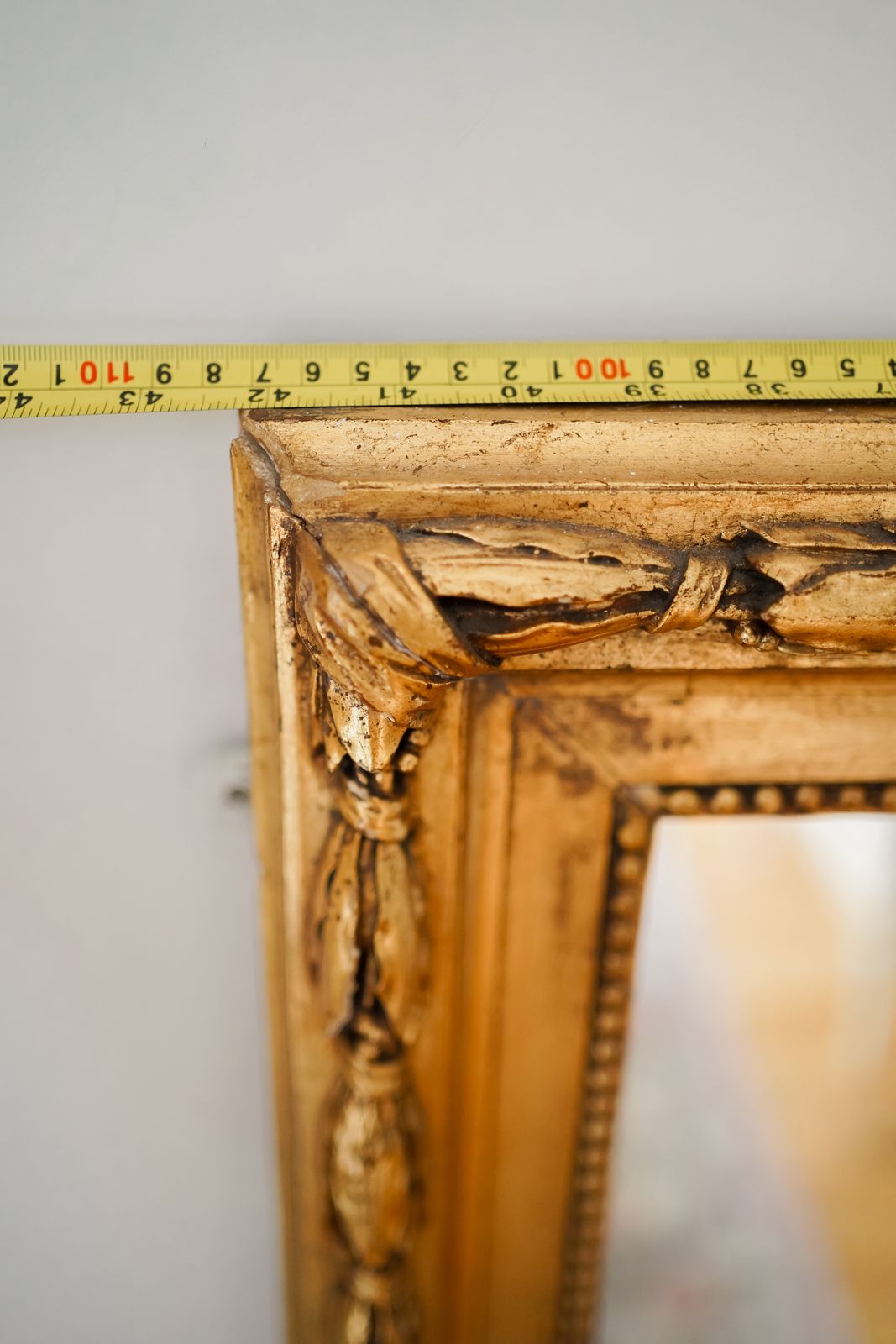 Home Decor French Antique Large Mirror Gilt Camel Crested Louis XV photo