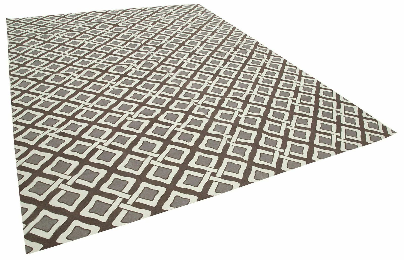 9x12 Brown Dhurrie Rug, Late 20th Century photo furniture