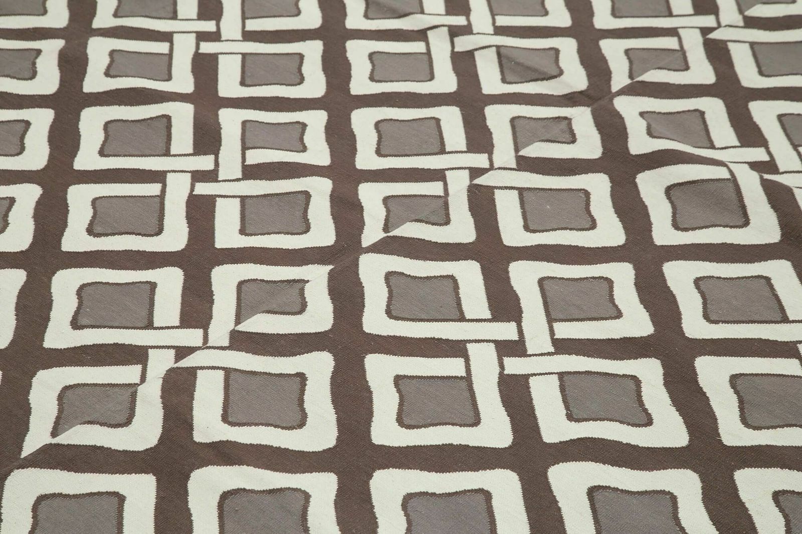 9x12 Brown Dhurrie Rug, Late 20th Century photo 1840.0
