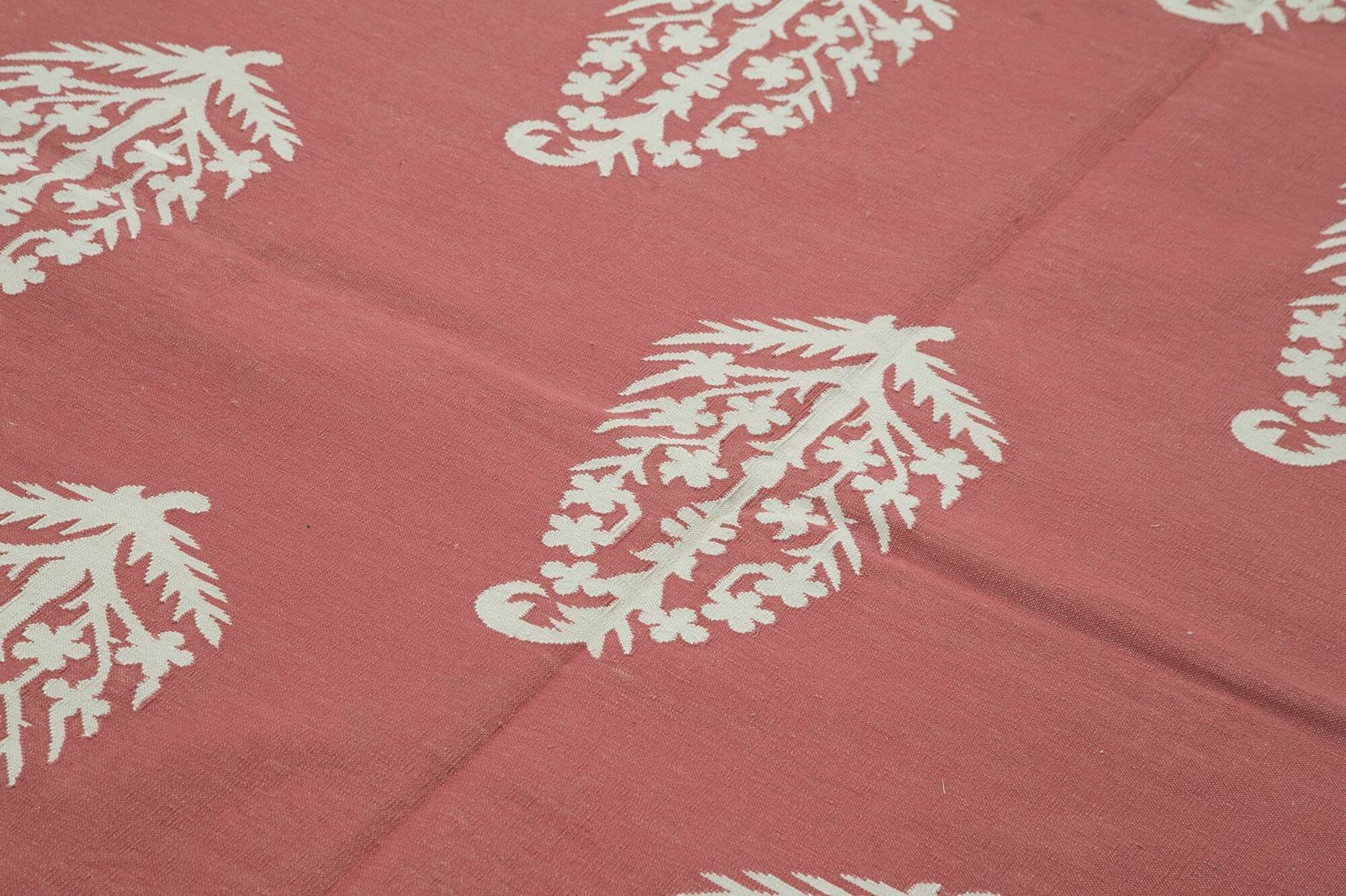 6x9 Red Dhurrie Rug, Oriental photo 925.0