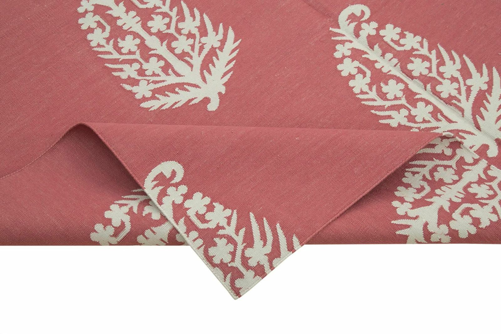 6x9 Red Dhurrie Rug, Oriental photo vinterior
