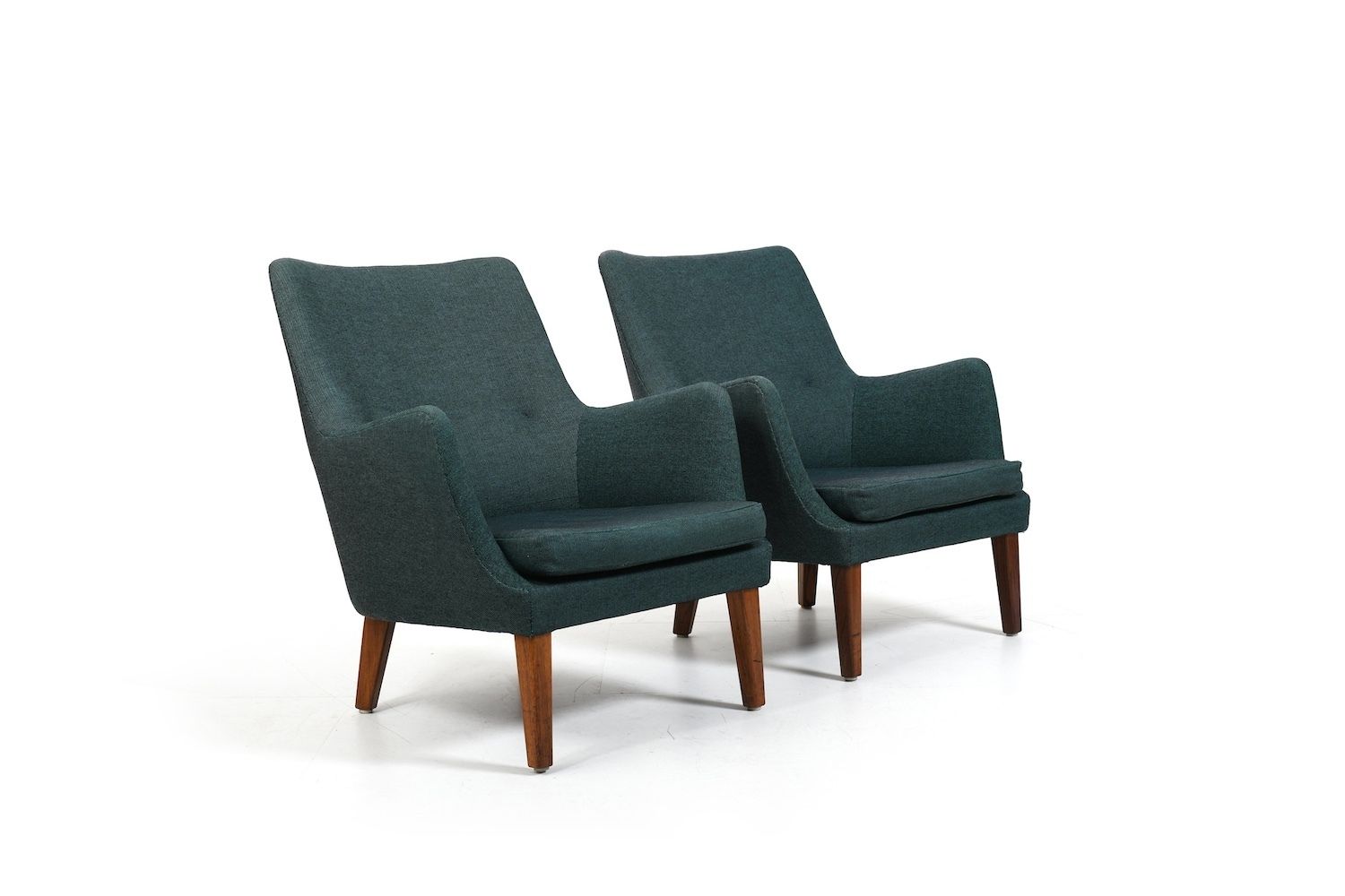 Rare Pair Of Av 53 Easychairs By Arne Vodder 1953 photo furniture