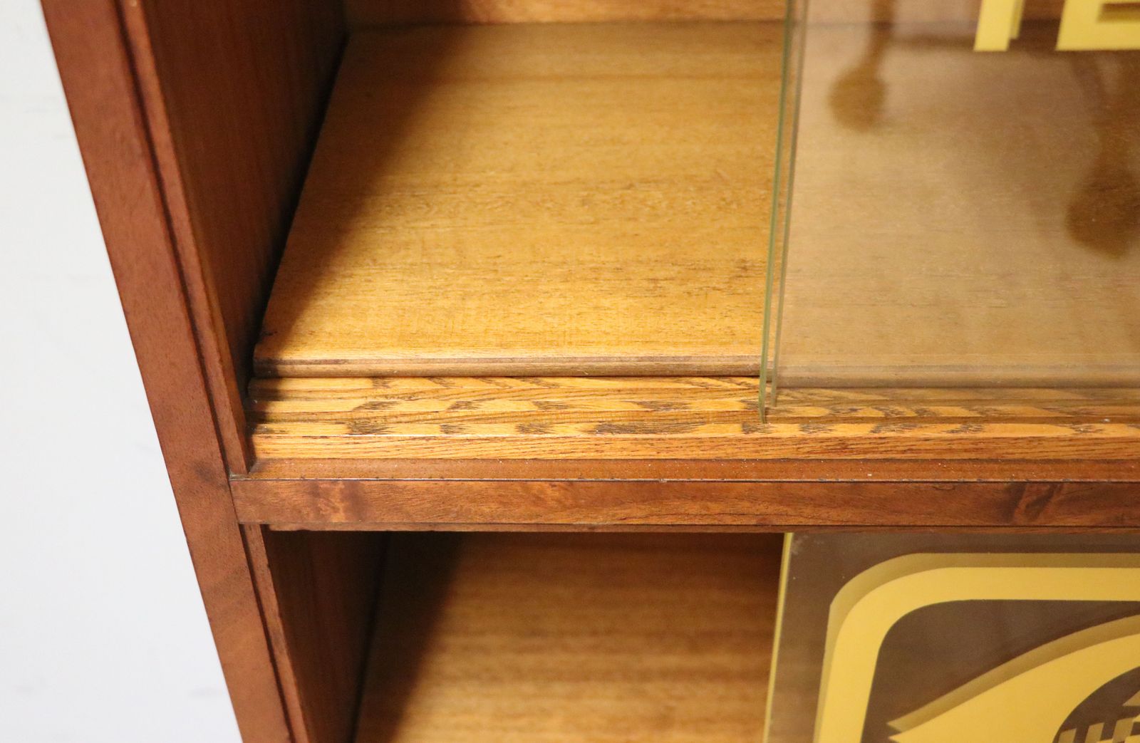 A Lovely Mid Century Display Cabinet Later Sign Written With The Emblems And Wording For Associated Television. photo buy