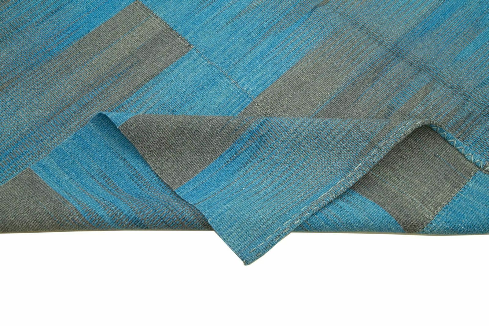 7x9 Blue Contemporary Kilim Rug   37549 photo vinterior