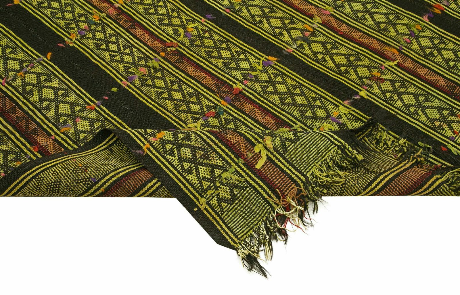 6x7 Green Oriental Kilim Rug photo vinterior