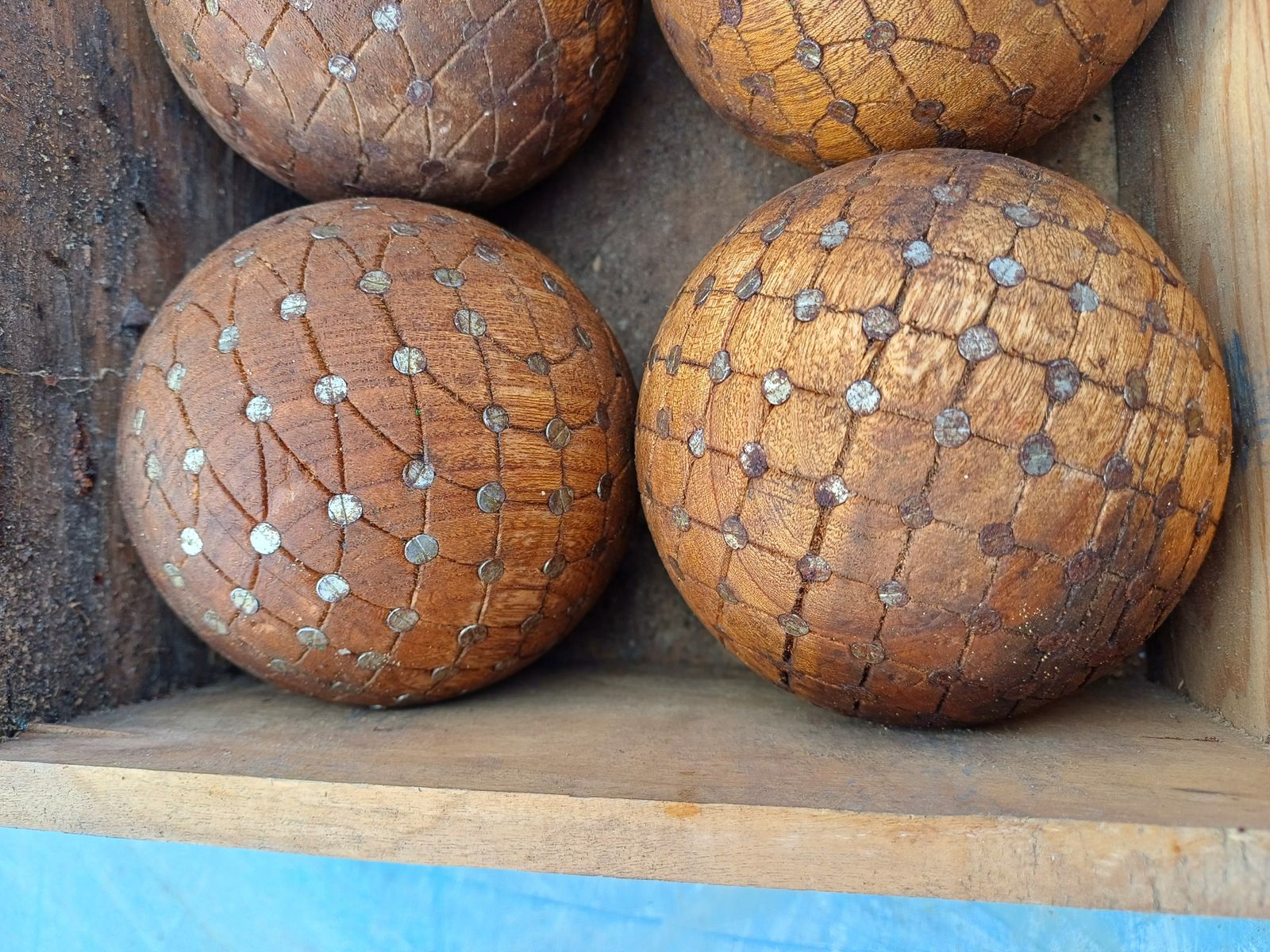 8 Old Lyonnaise Balls, 1930s, Vintage photo furniture
