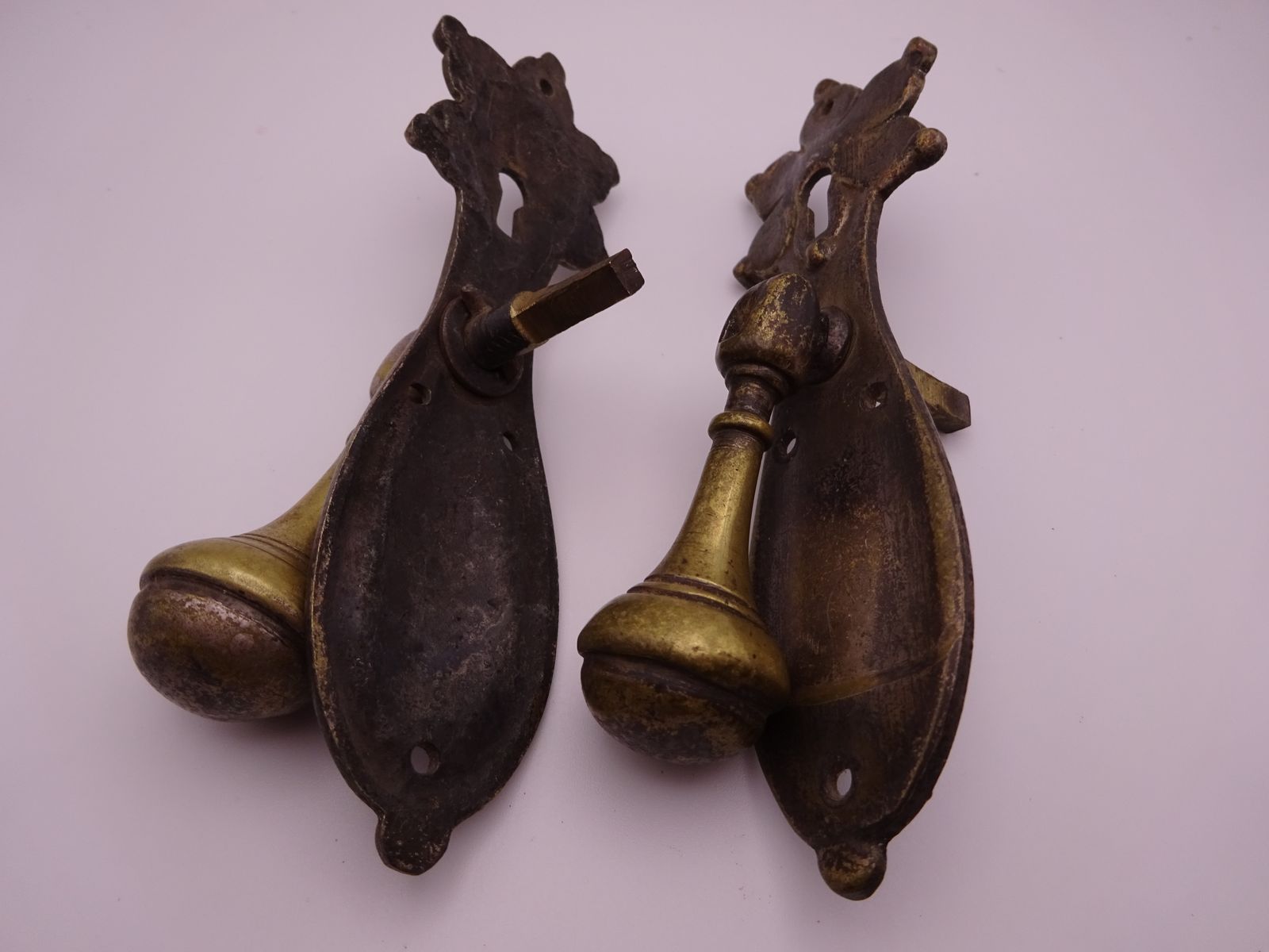 Pair Of Bronze Victorian Teardrop Wardrobe Handles photo Home Fixtures