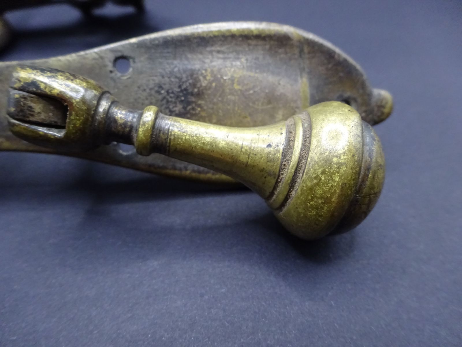Pair Of Bronze Victorian Teardrop Wardrobe Handles photo vinterior