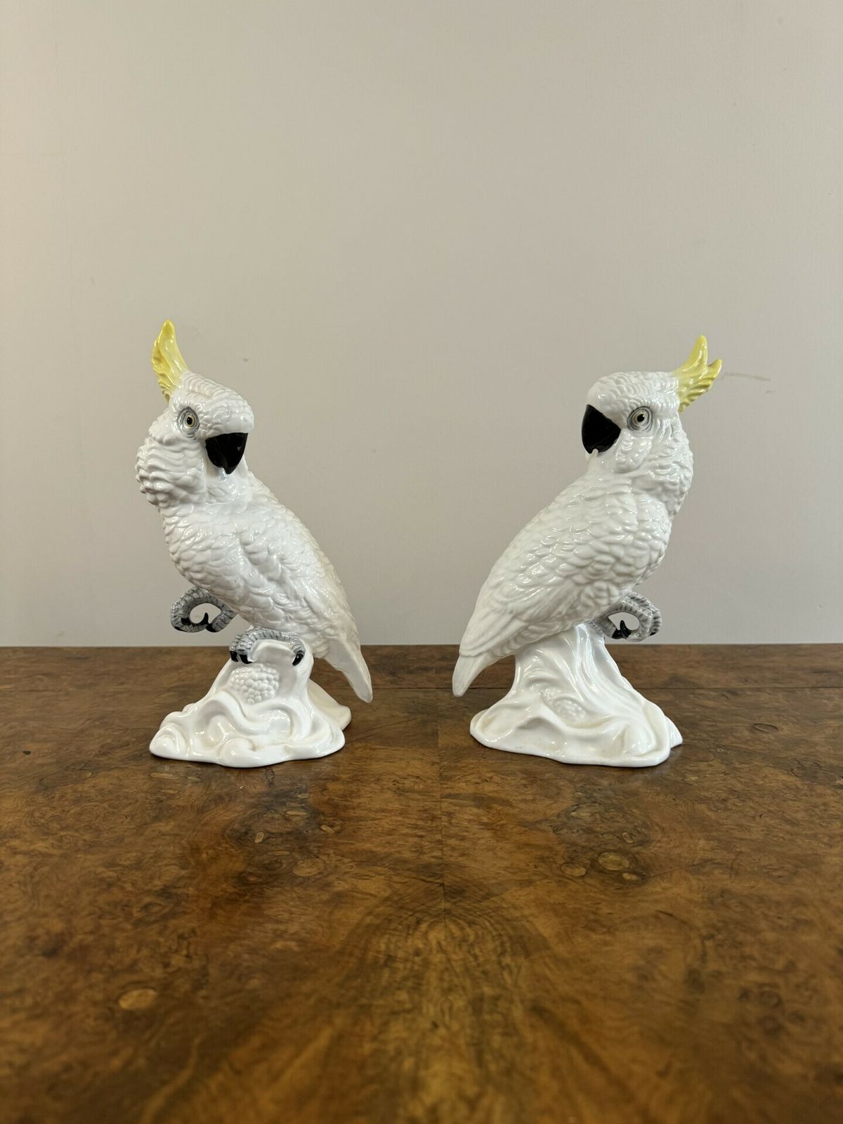 Elegant Pair Of Mid Century Cockatoos By T.J Jones photo for sale