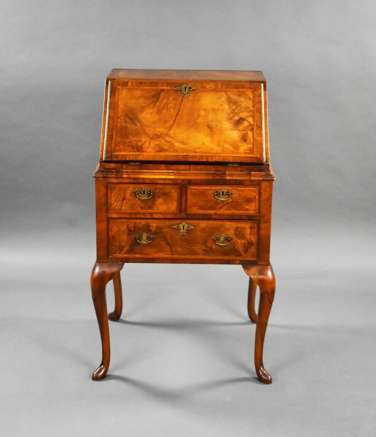 Queen Anne Style 1930s Walnut Bureau photo for sale