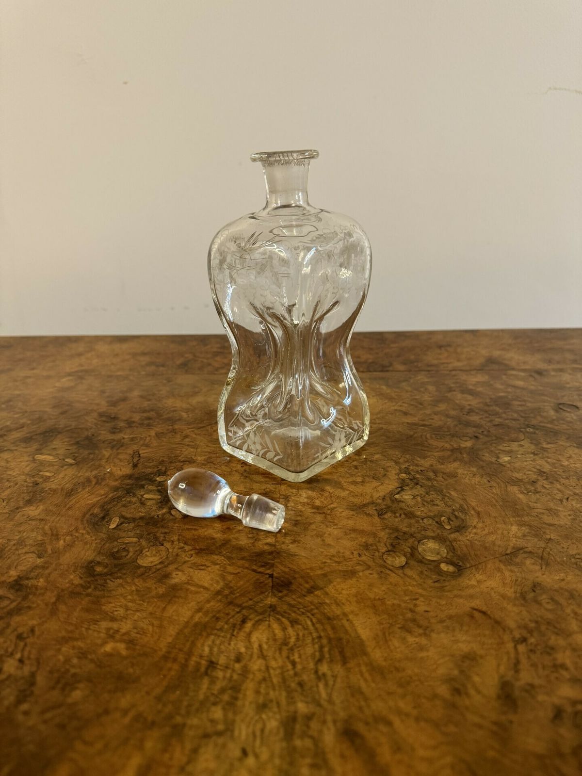 Stunning Quality Antique Hourglass Shaped Decanter photo furniture