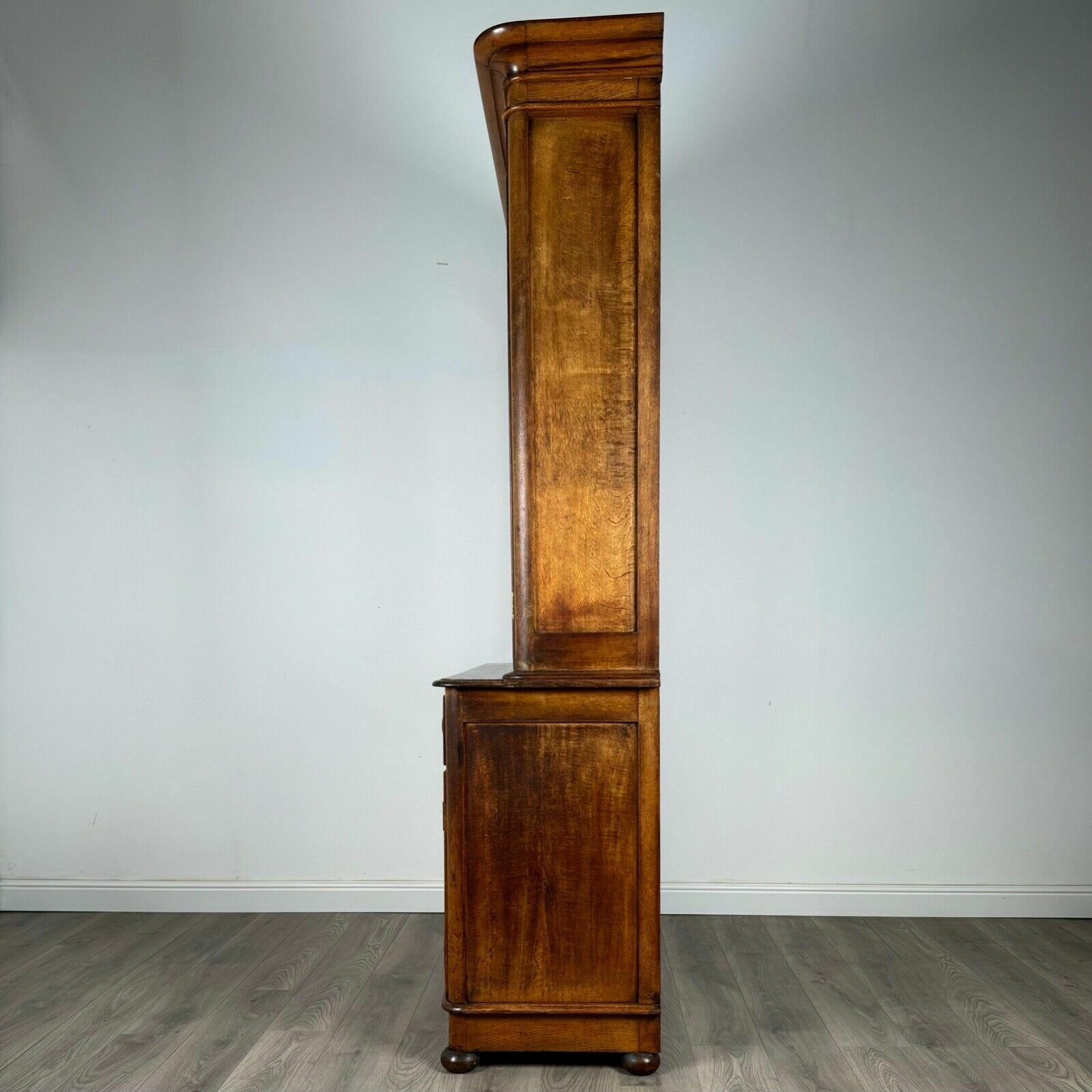 Antique 19th Century Golden Oak Bookcase On Cupboard Of Finest Quality photo Furniture