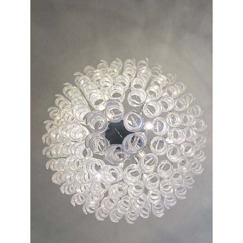 Transparent And White “Ricci” Murano Glass Chandelier photo furniture