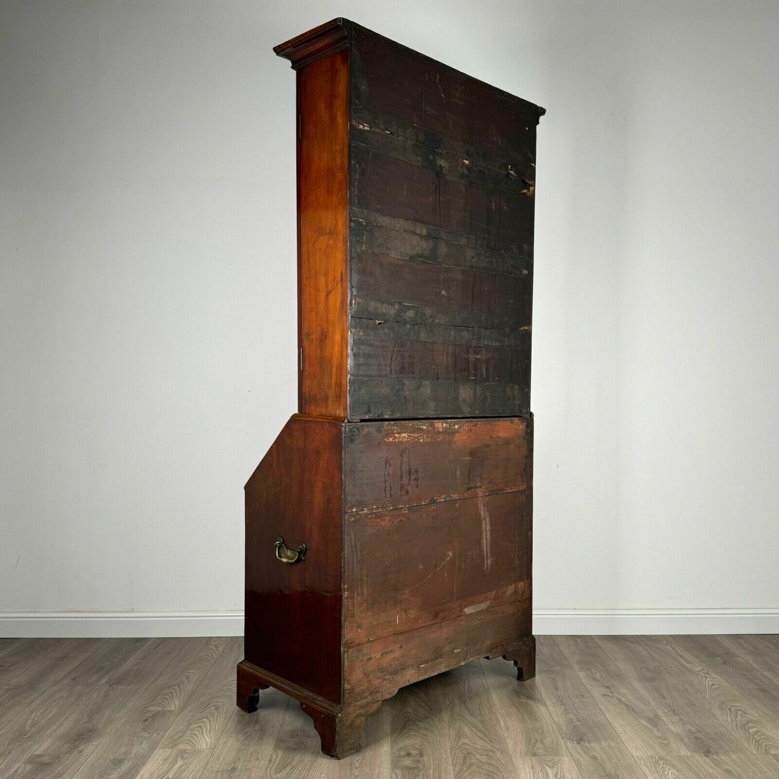 Antique 18th Century Fine Quality Bureau Bookcase In Mahogany photo vinterior