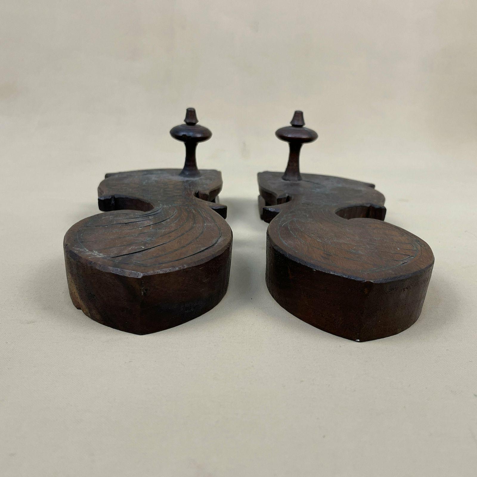 Antique Indonesian Shoes Wooden Wall Coat Room Hanger Rack Hook Brown Hooks Mud Room Hallway Storage Hat Wood Fish Handmade Asian photo buy