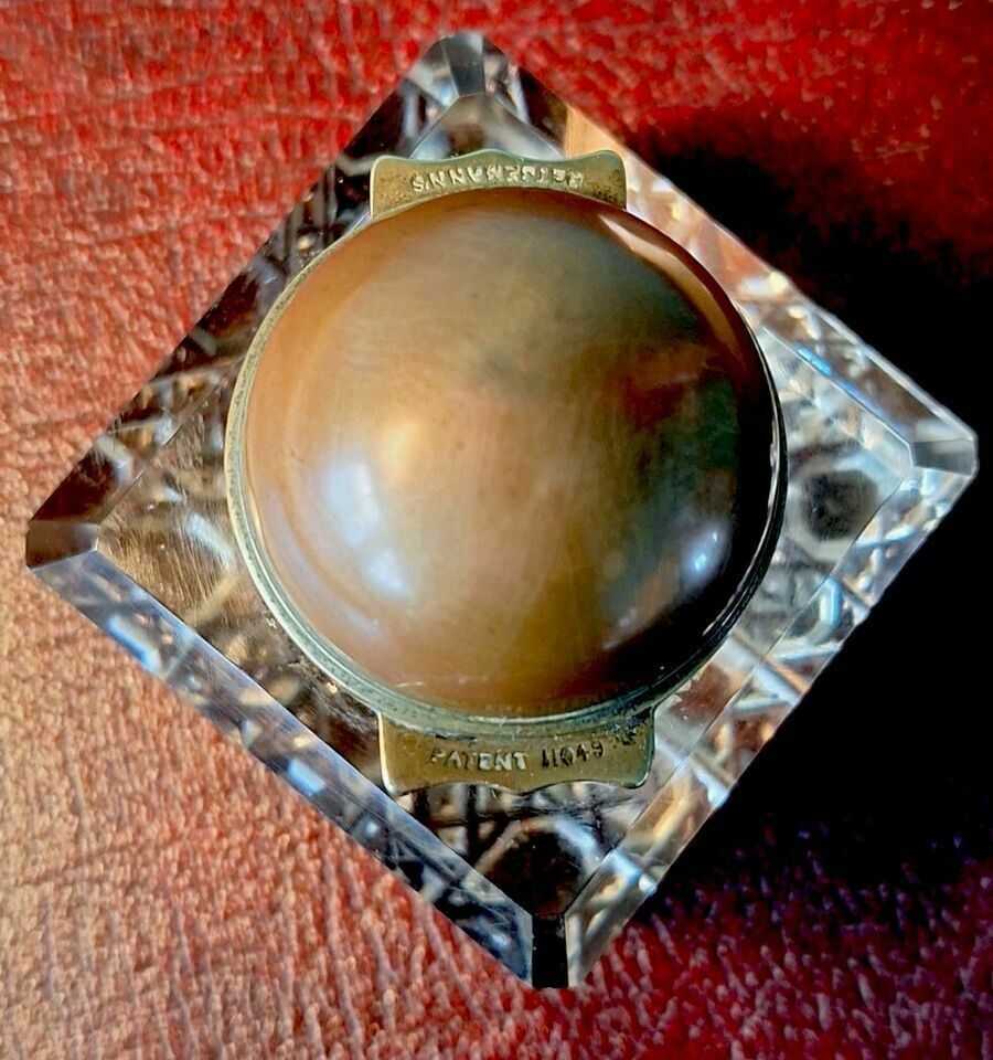 Victorian Patented Partners Copper & Glass Inkwell By Betjemann & Sons photo for sale