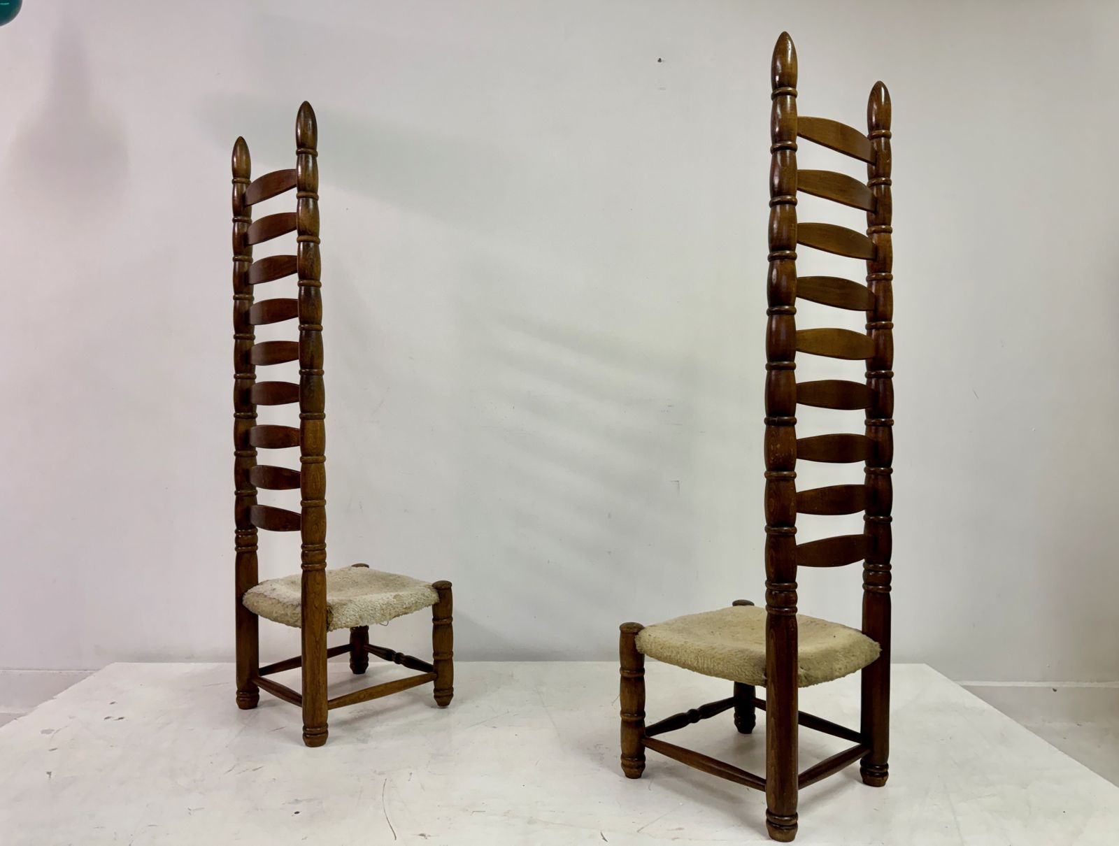 Pair Of 1960s Tall Ladderback Chairs photo buy