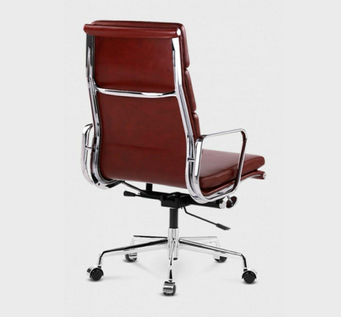 Mid Century Design Office Chair   Tan Or Burgundy Leather photo for sale