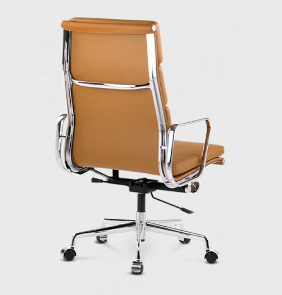 photo furniture Mid Century Design Office Chair   Tan Or Burgundy Leather