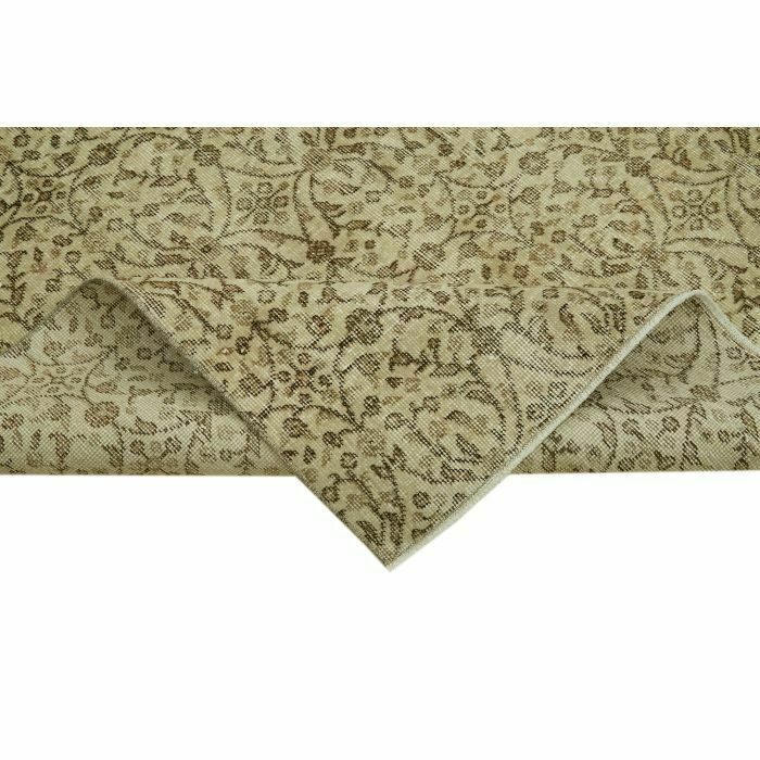 6x9 Beige Turkish Vintage Area Rug   41829 photo vinterior