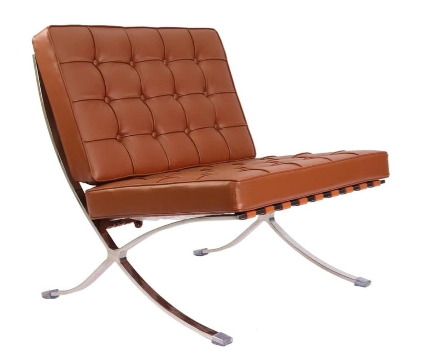 Mid Century Style Leather Hand Upholstered Chair And Footstool. photo 1100.0