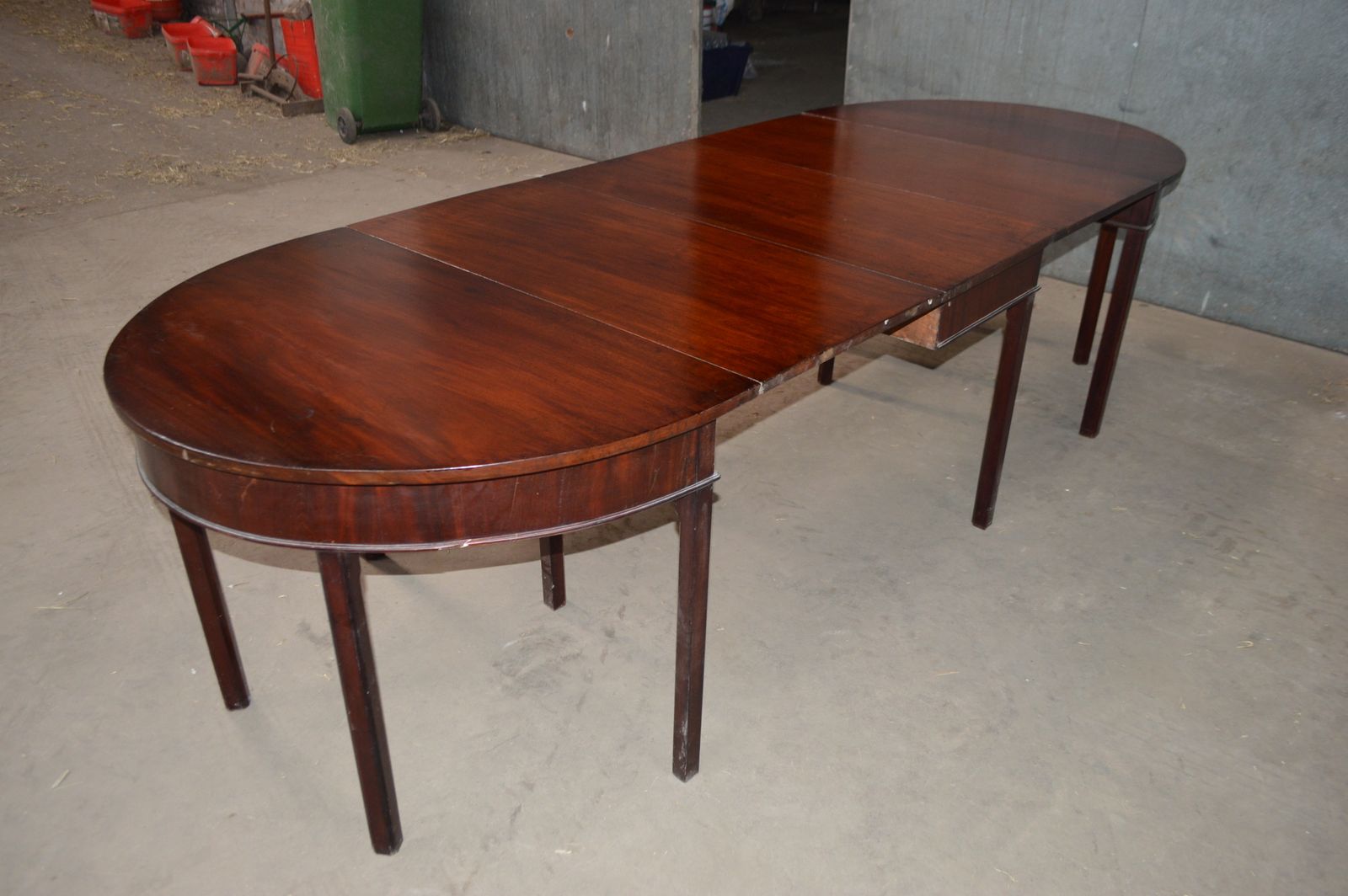 Georgian Mahogany D End Dining Table photo for sale