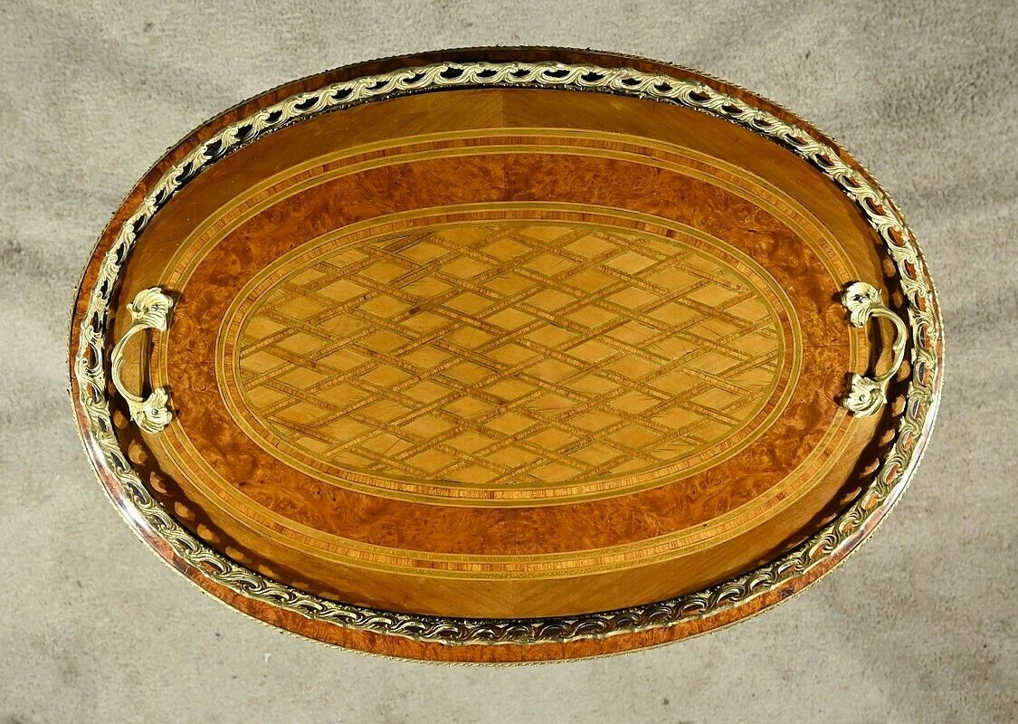 Planter In Precious Wood Marquetry, Napoleon III Period – Mid 19th Century photo vinterior