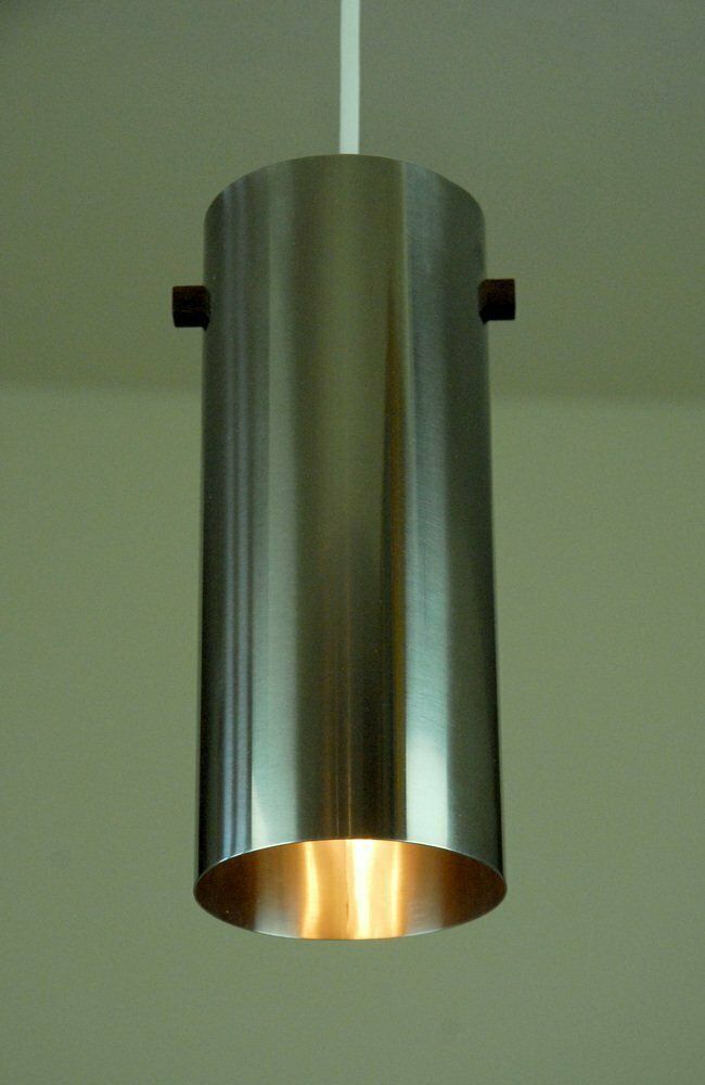 Model 571 Polished Steel Pendant Lamp By Uno & östen Kristiansson For Luxus, Vittsjö, Sweden, 1970s photo furniture