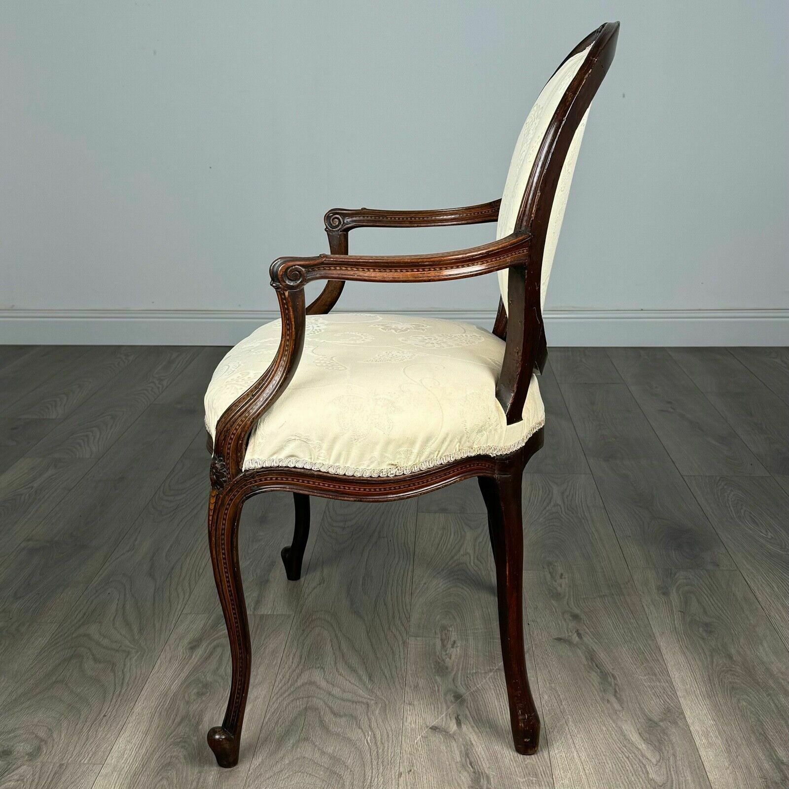 Antique 18th Century Hepplewhite Open Armchair In Mahogany photo furniture