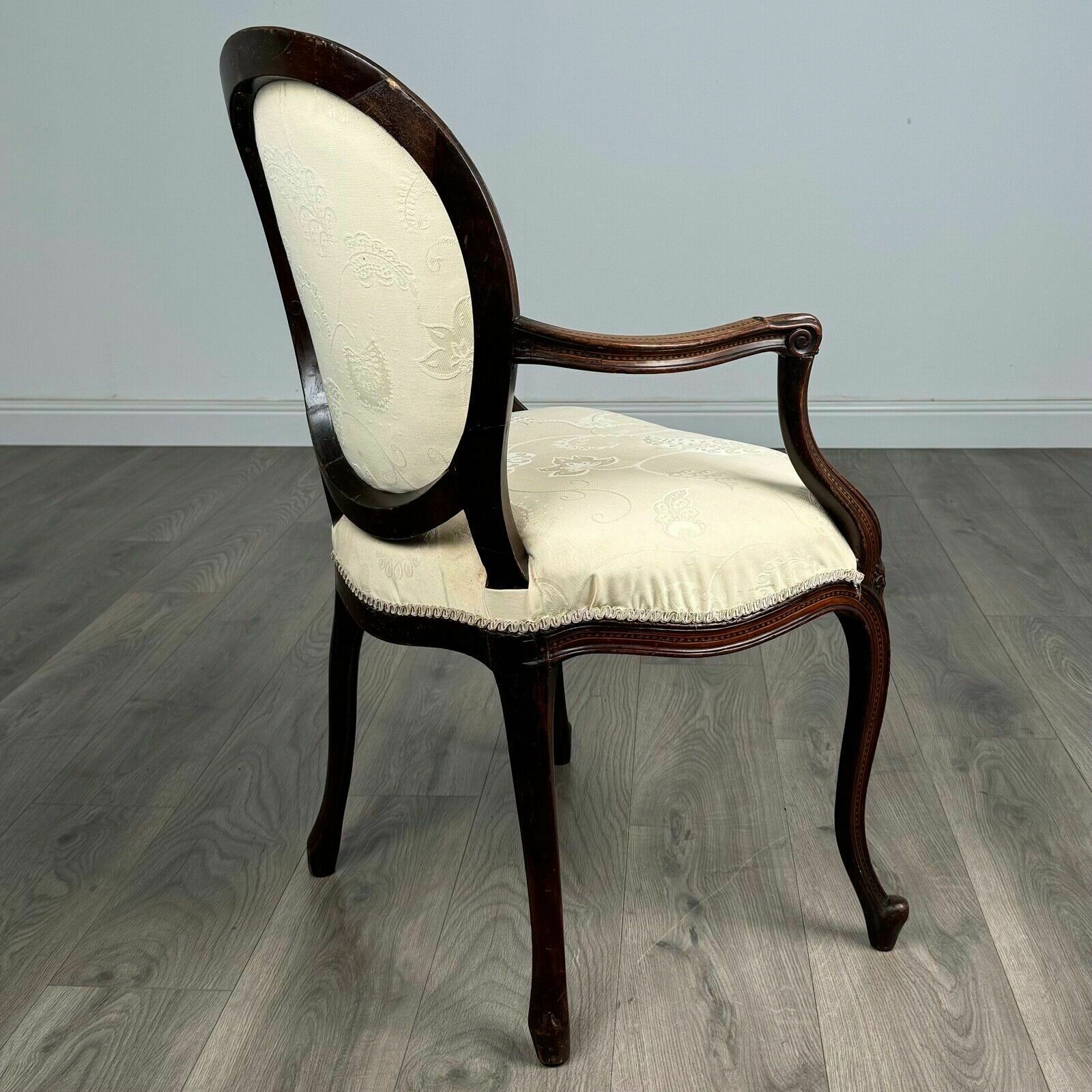 Antique 18th Century Hepplewhite Open Armchair In Mahogany photo 385.0