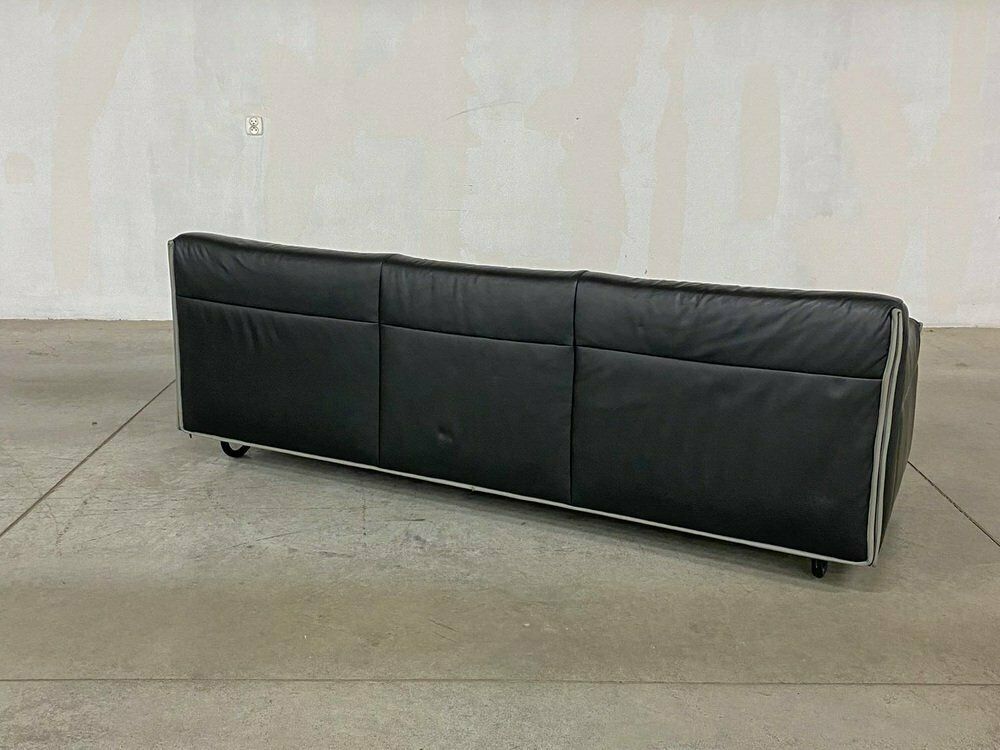 Heli 3 Seater Leather Sofa By Otto Zapf For Knoll, 1980s photo vinterior