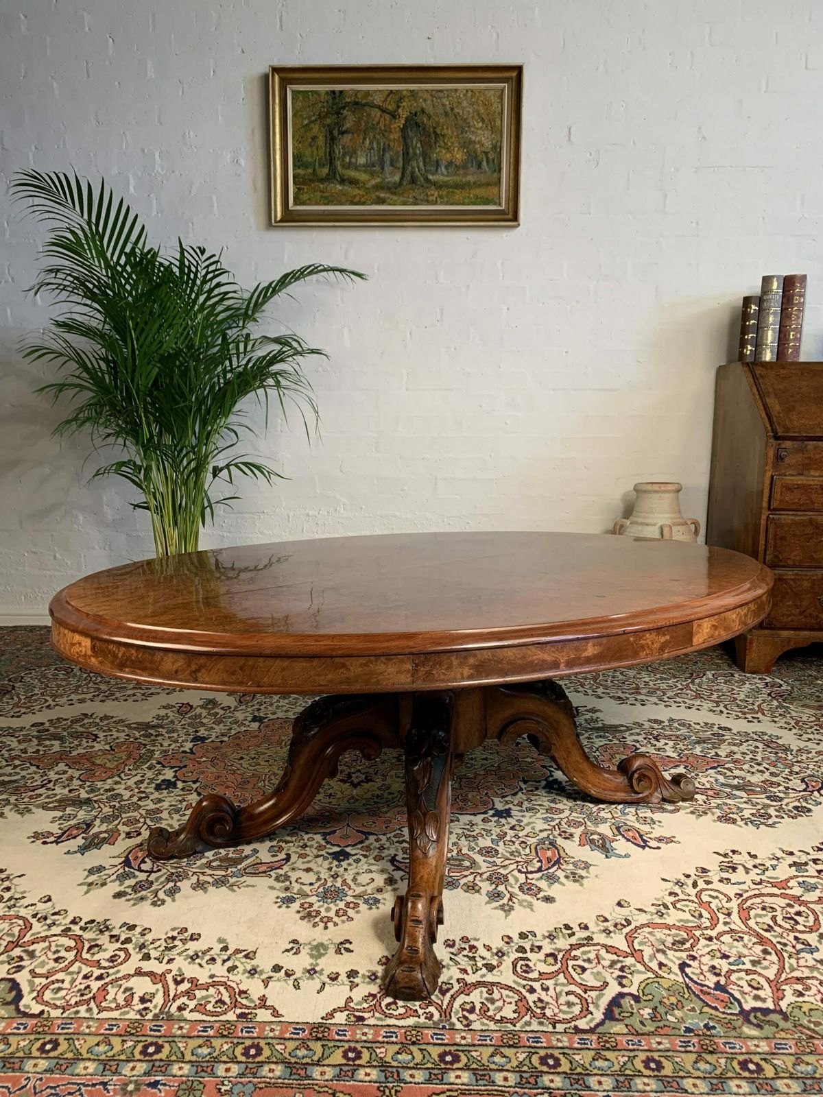 Victorian Walnut Coffee Table, 1800s