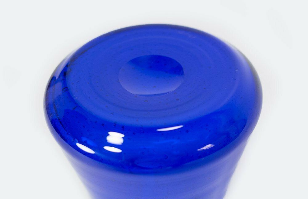 Cobalt Bullicante Glass Vase By Erik Höglund photo Home Decor