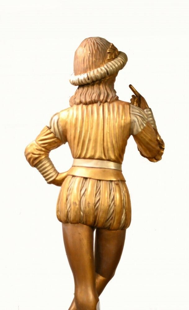 photo furniture Pair Giant Italian Renaissance Page Boy Statues Medieval Fayre