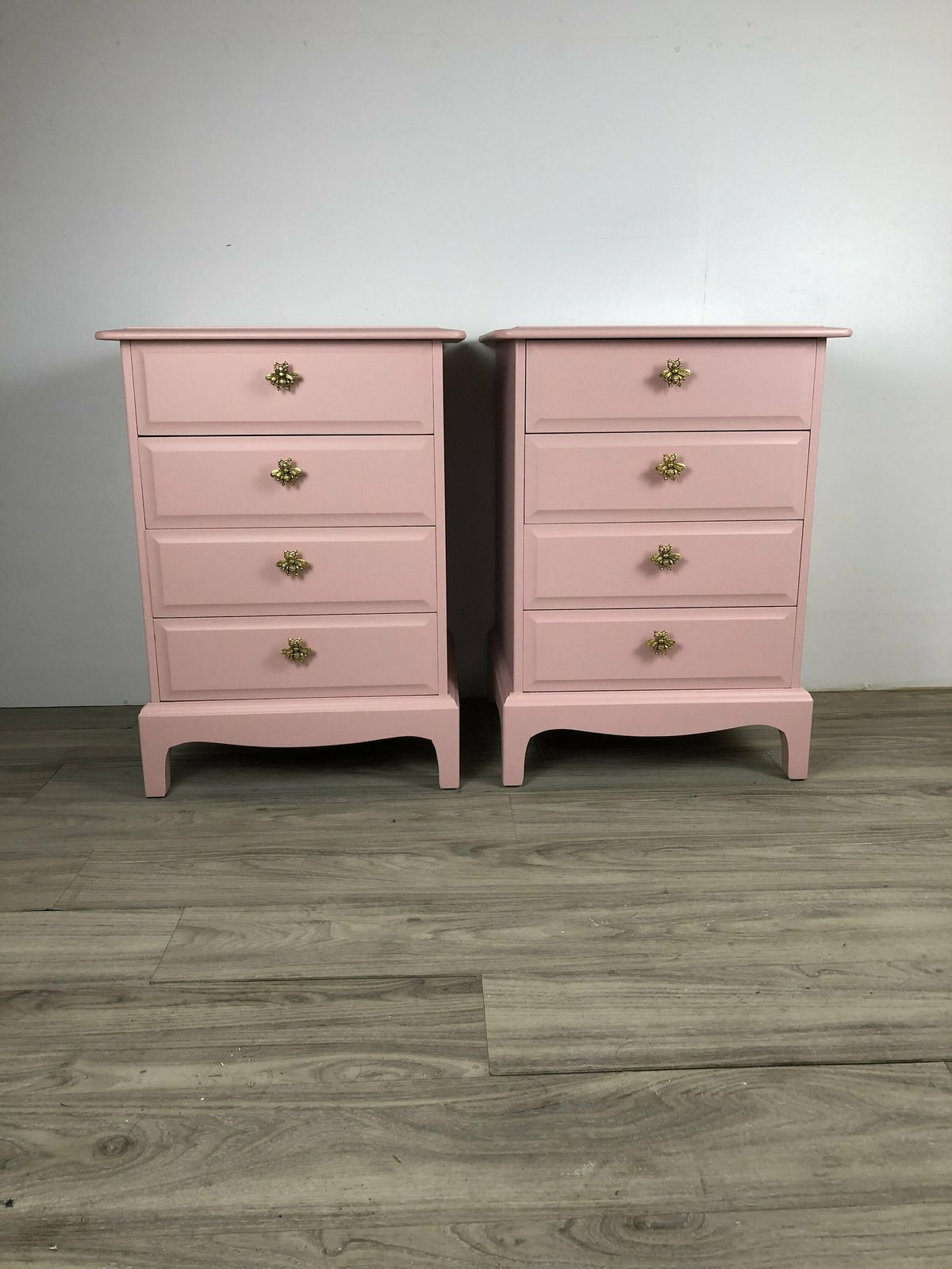 photo furniture Stag Minstrel Furniture Bedsides Nightstands Pair (Set Of 2) Painted Pink
