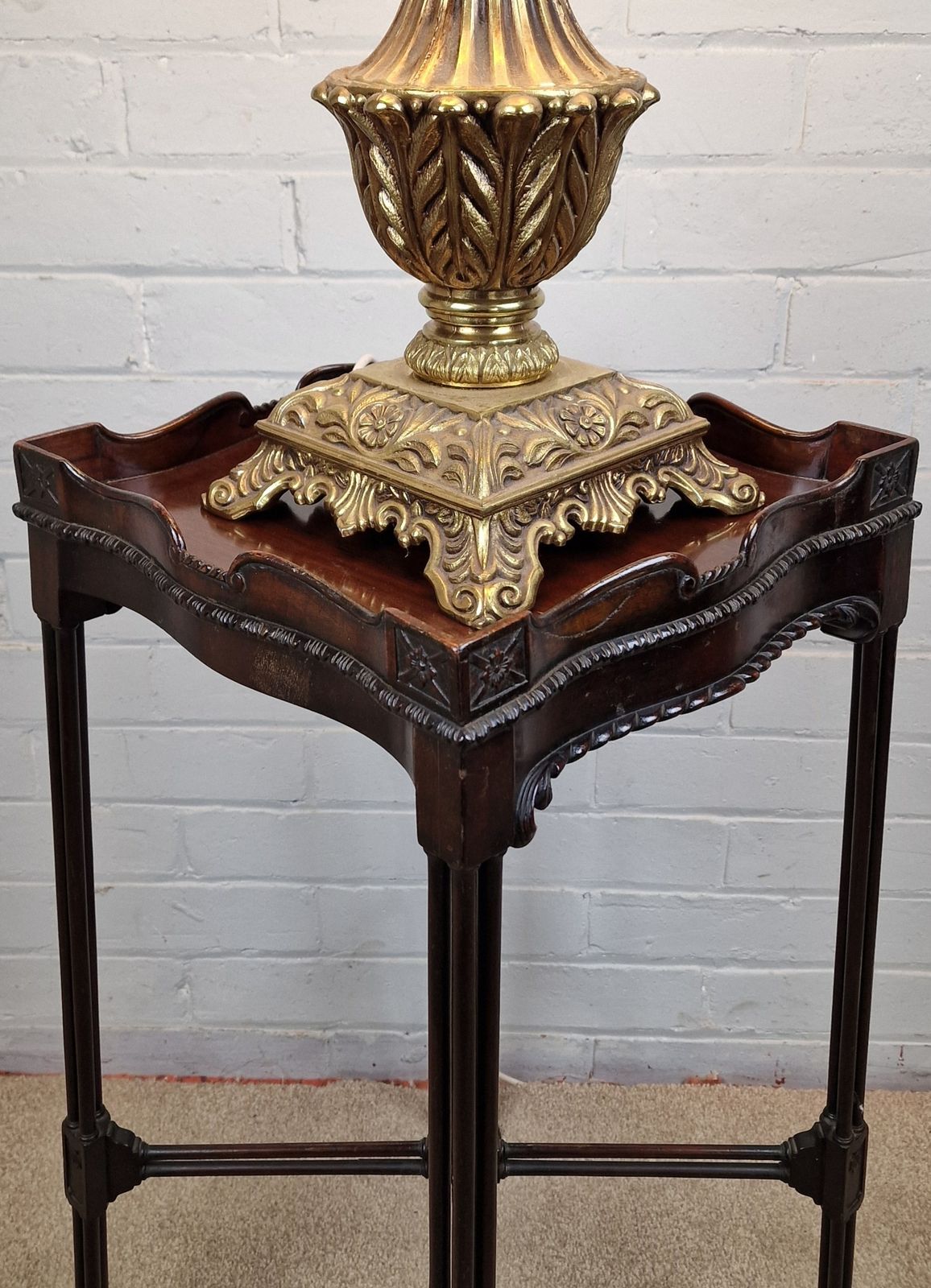 photo for sale Mahogany Chippendale Lamp Table / Kettle Stand 19th Century
