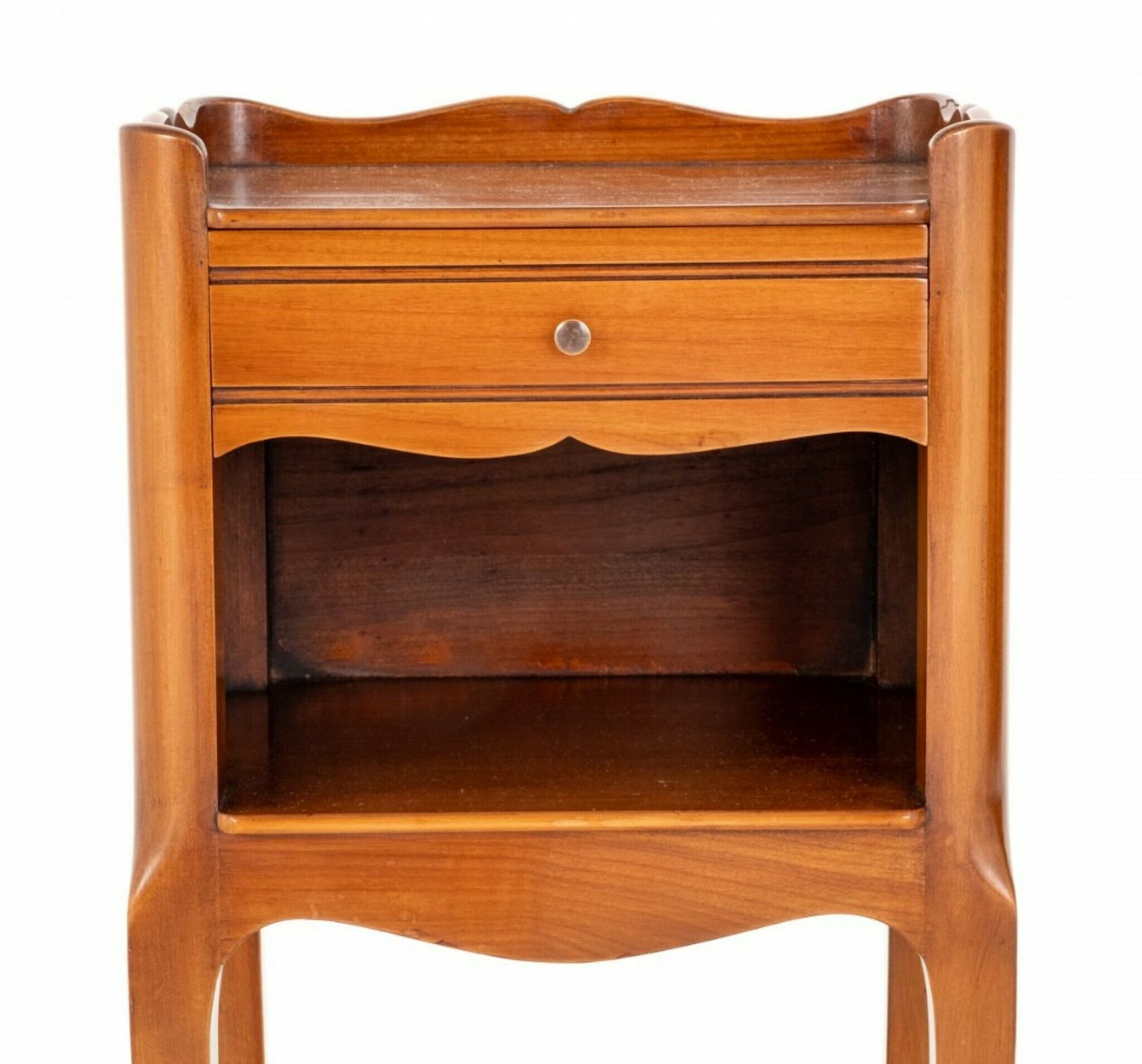 Pair French Bedside Chests Antique Walnut Nightstands photo 945.0