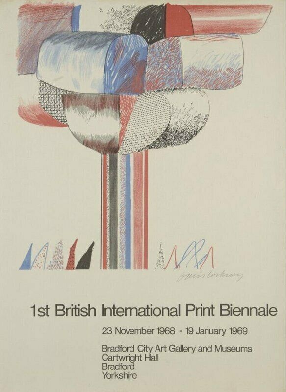 Hand Signed 1st British International Print Biennale Poster, 1968