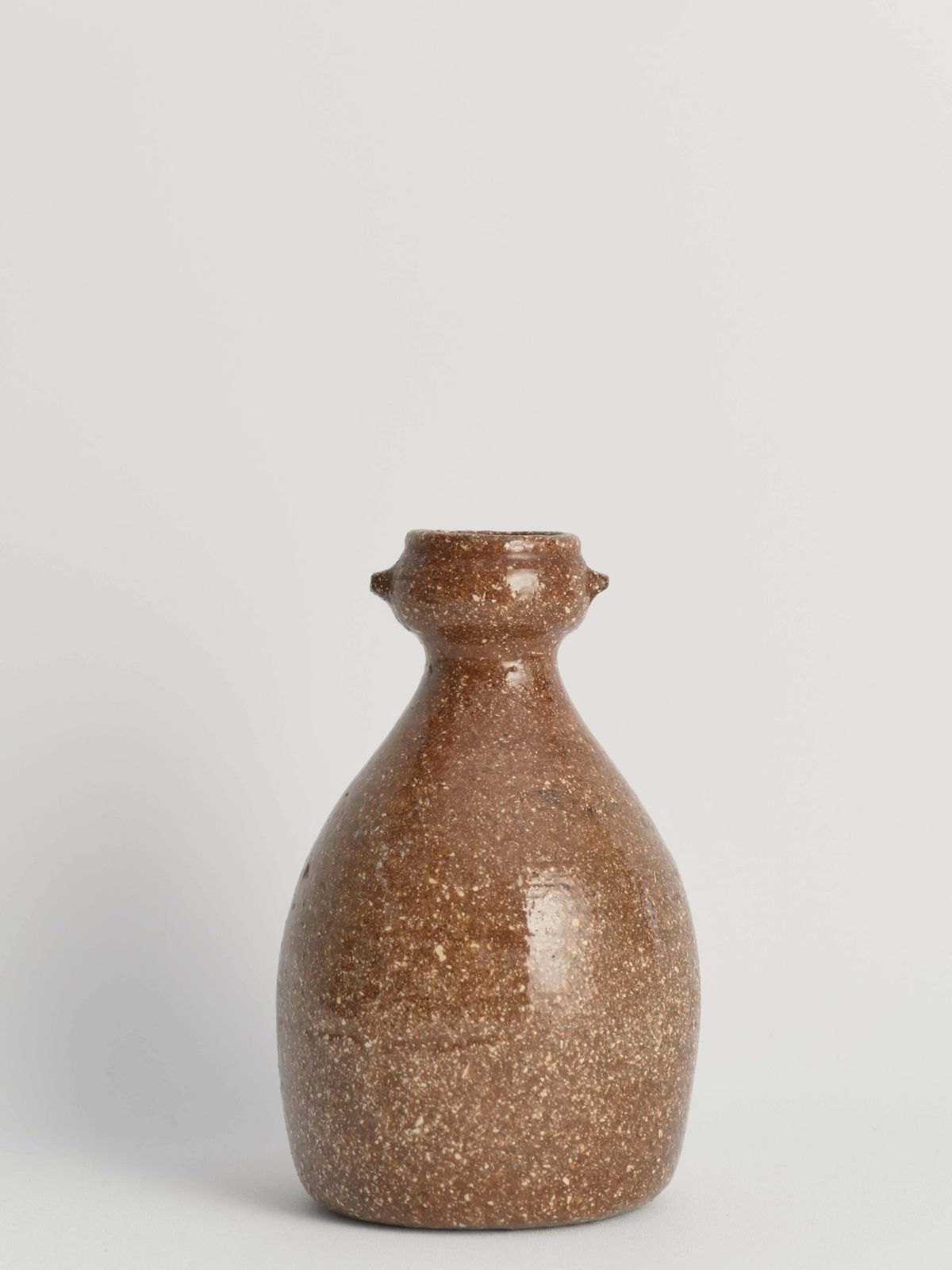 Japanese Shigaraki Inspired Handmade Stoneware Vase With Barnacle Like Texture photo for sale
