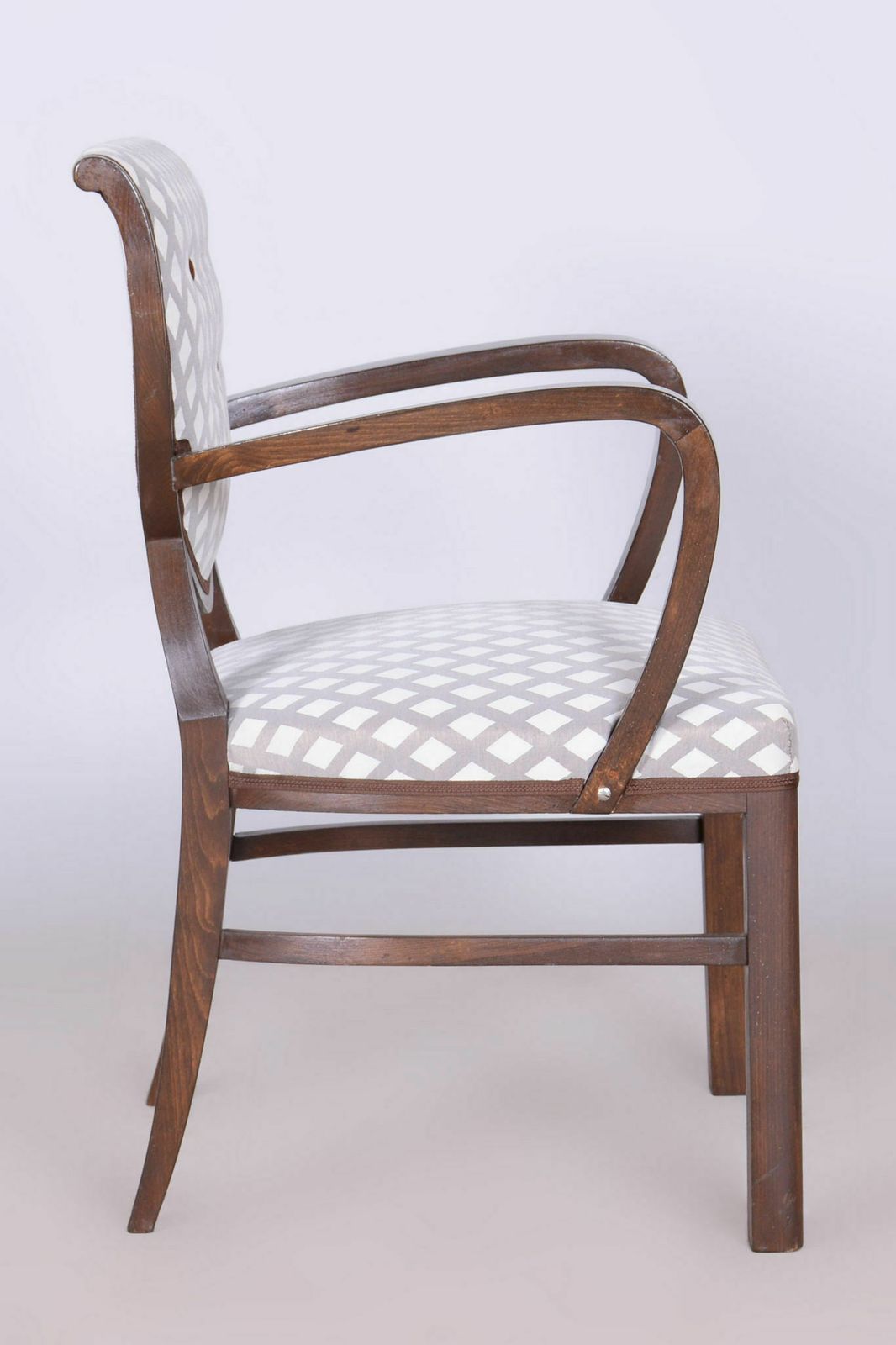 Restored Art Deco Armchair, Beech, New Upholstery, Czech, 1920s photo buy