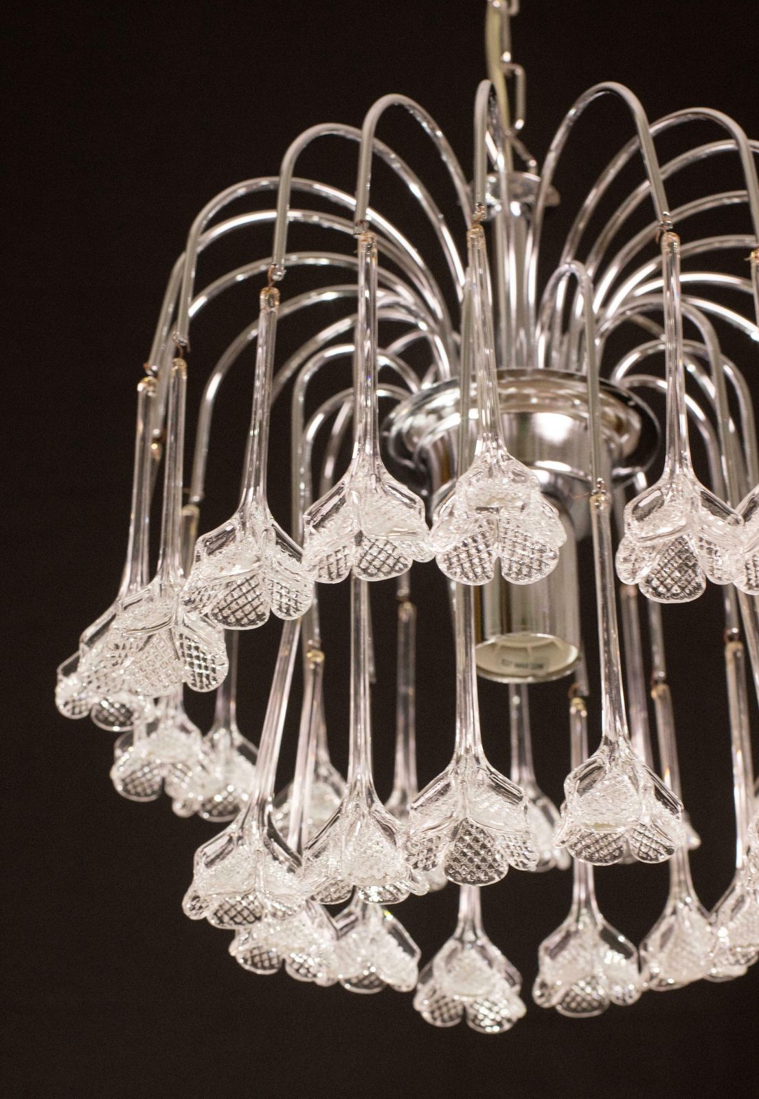 photo for sale Set Of 2 Julia Roberts, Vintage White Murano Chandelier, 1980s