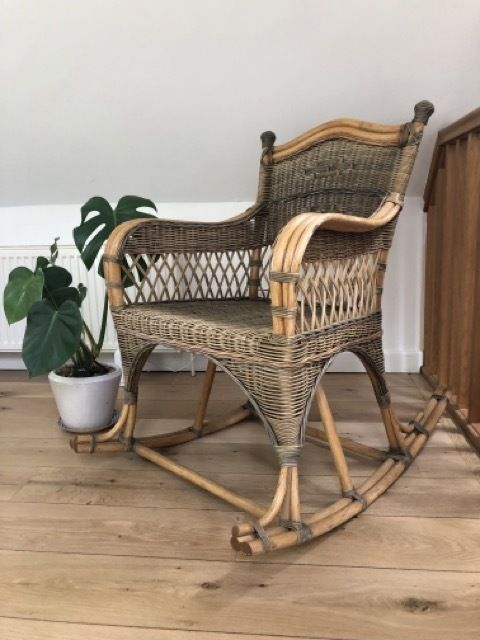 Vintage Rattan Rocking Chair