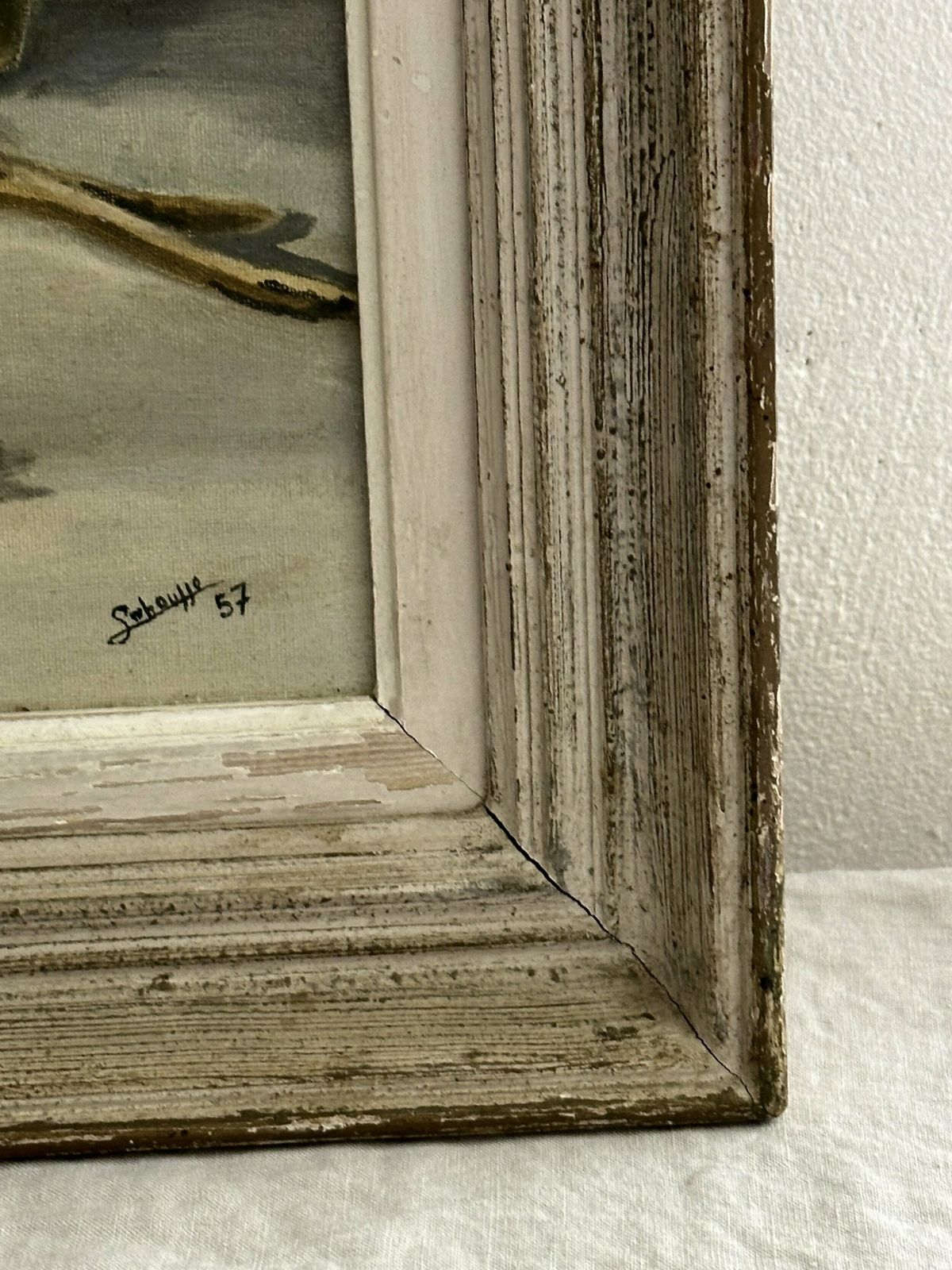 Pretty French Antique Still Life Oil Painting photo Art