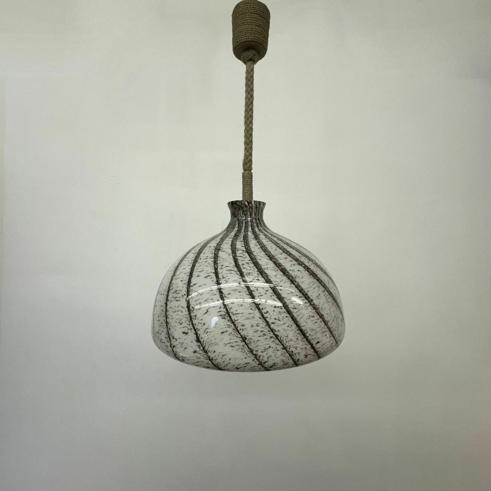 399.0 Doria Leuchten Glass Hanging Lamp , 1970s photo