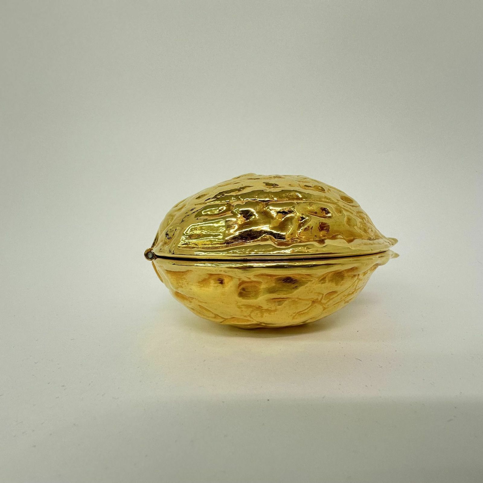 photo furniture Vintage Gold Walnut Shaped Nut Cracker , 1970’s